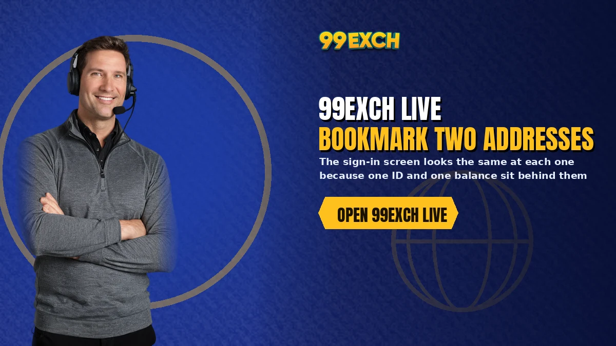 99exch Live hero banner about one ID that follows the address rotation without losing a balance